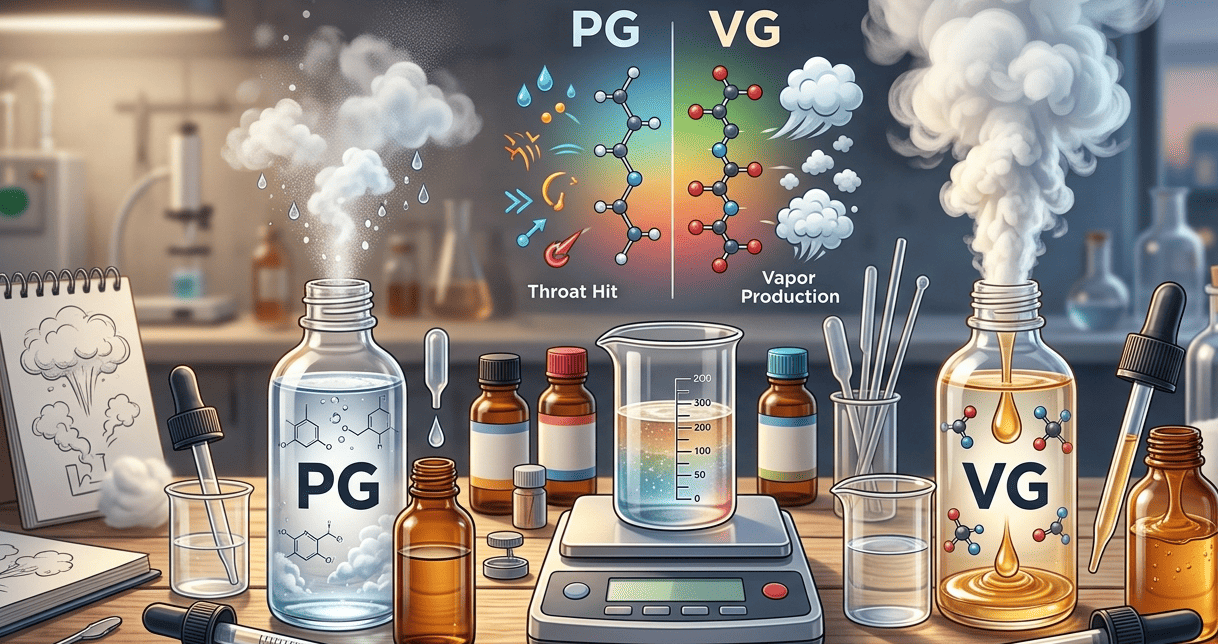 Apa Itu PG VG? Pengertian, Fungsi, Perbedaan, dan Cara Memilih Rasio yang Tepat - Vap Store