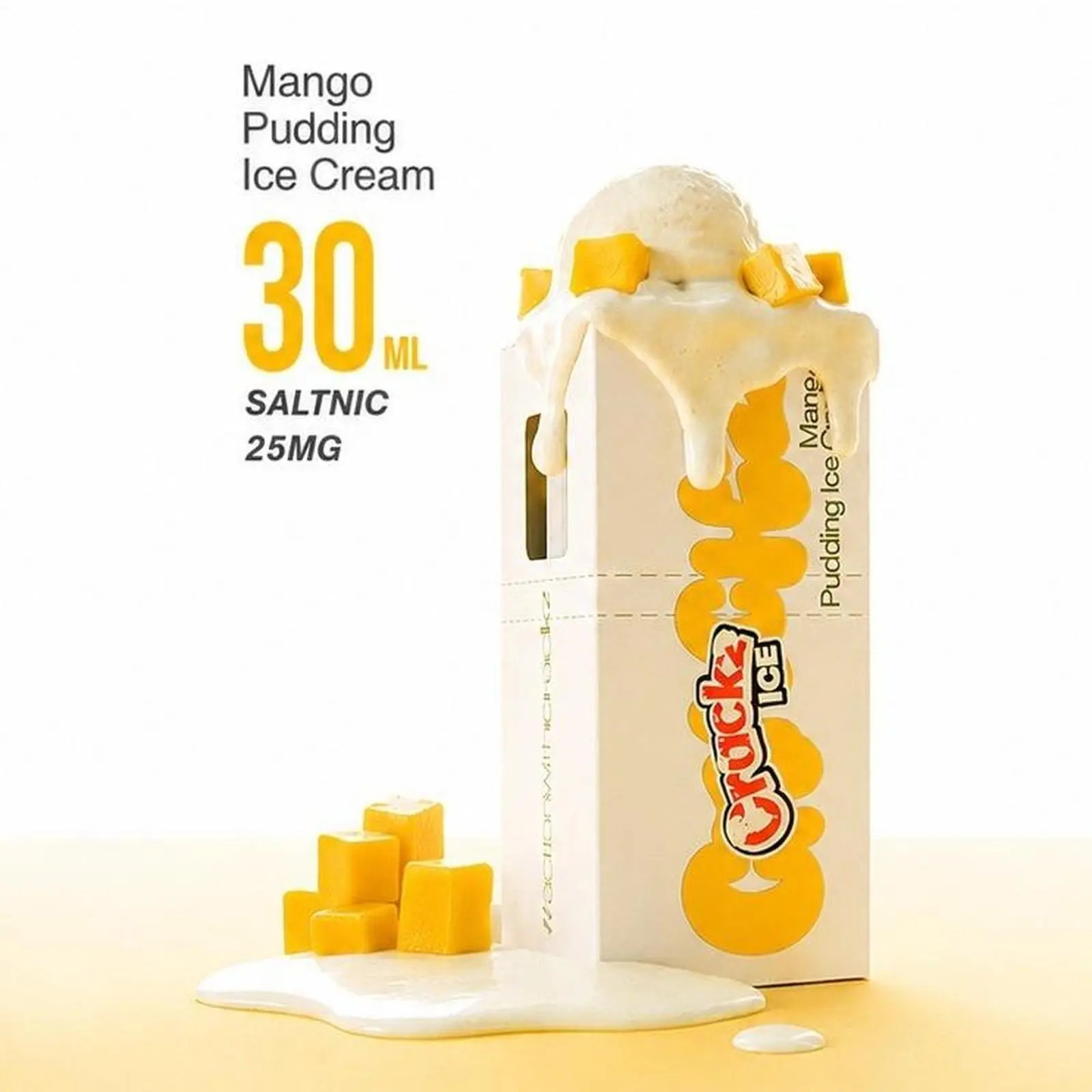 Liquid Crackz Ice V13 Mango Pudding Ice Cream Salt Nic 30ml - Harga & Spesifikasi