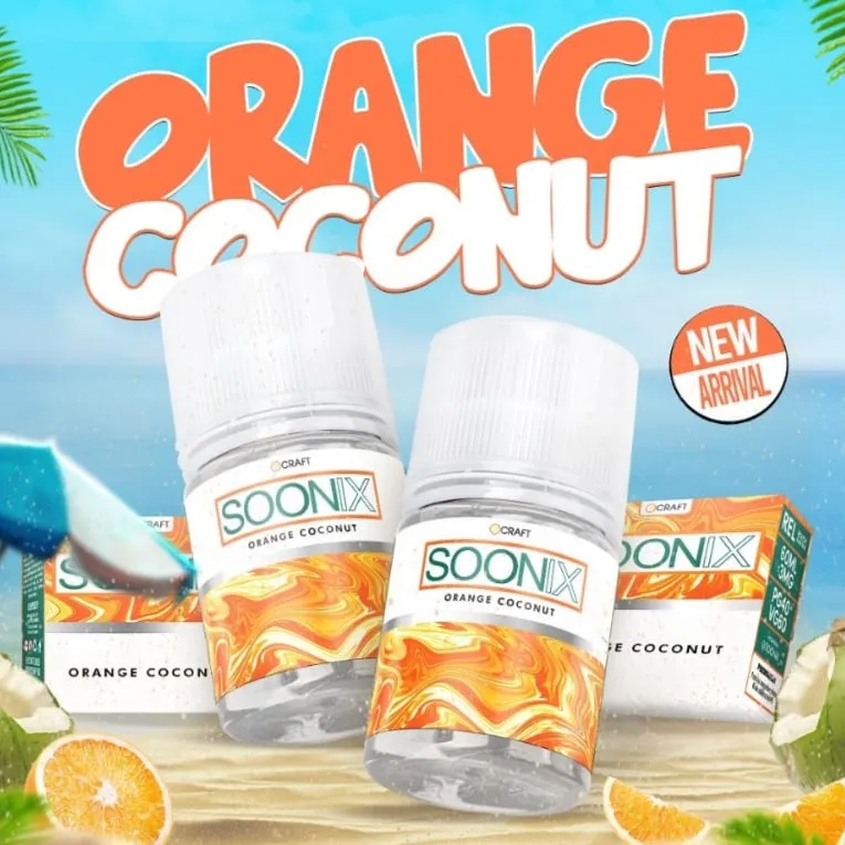 Liquid Soonix Orange Coconut 60ml - Harga & Spesifikasi
