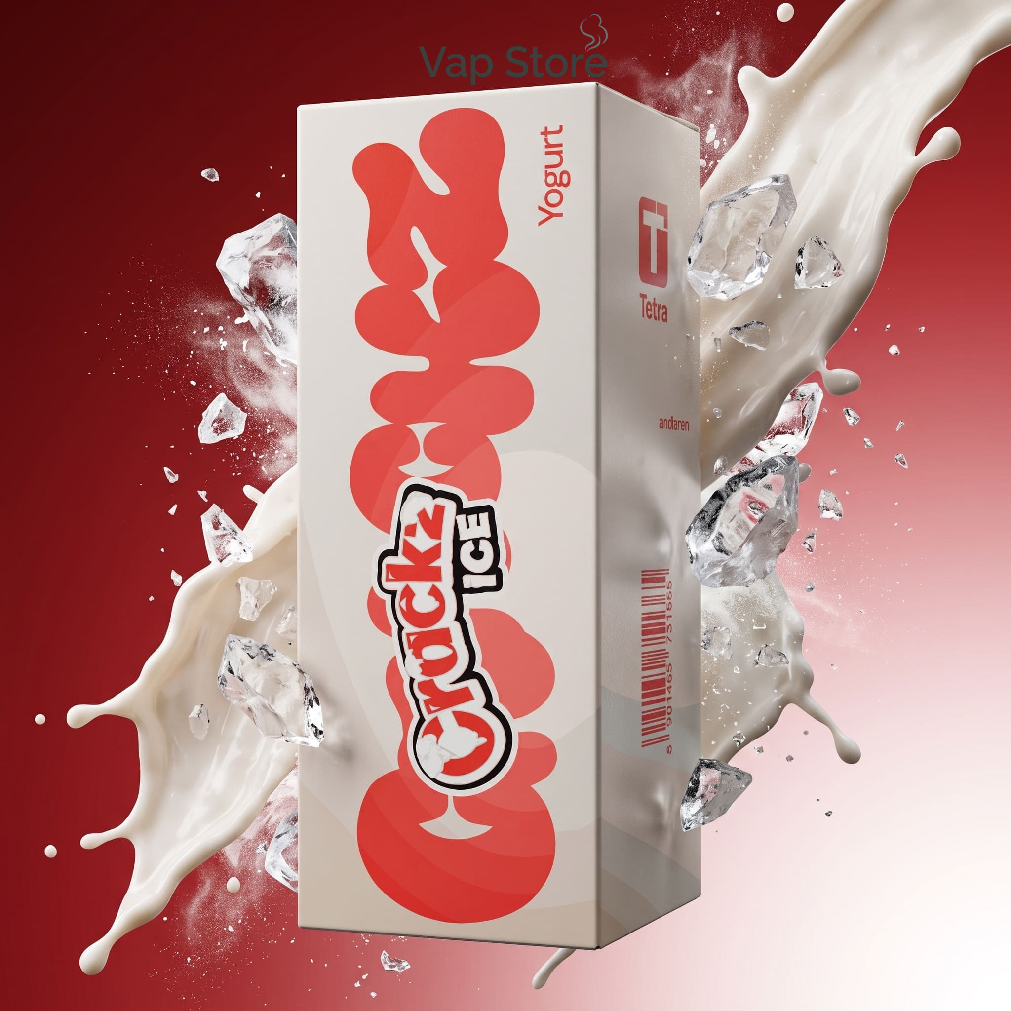 Liquid Vape Crackz Ice Yoghurt Original Salt Nic 30ml 25mg by Tetra - Foto 2
