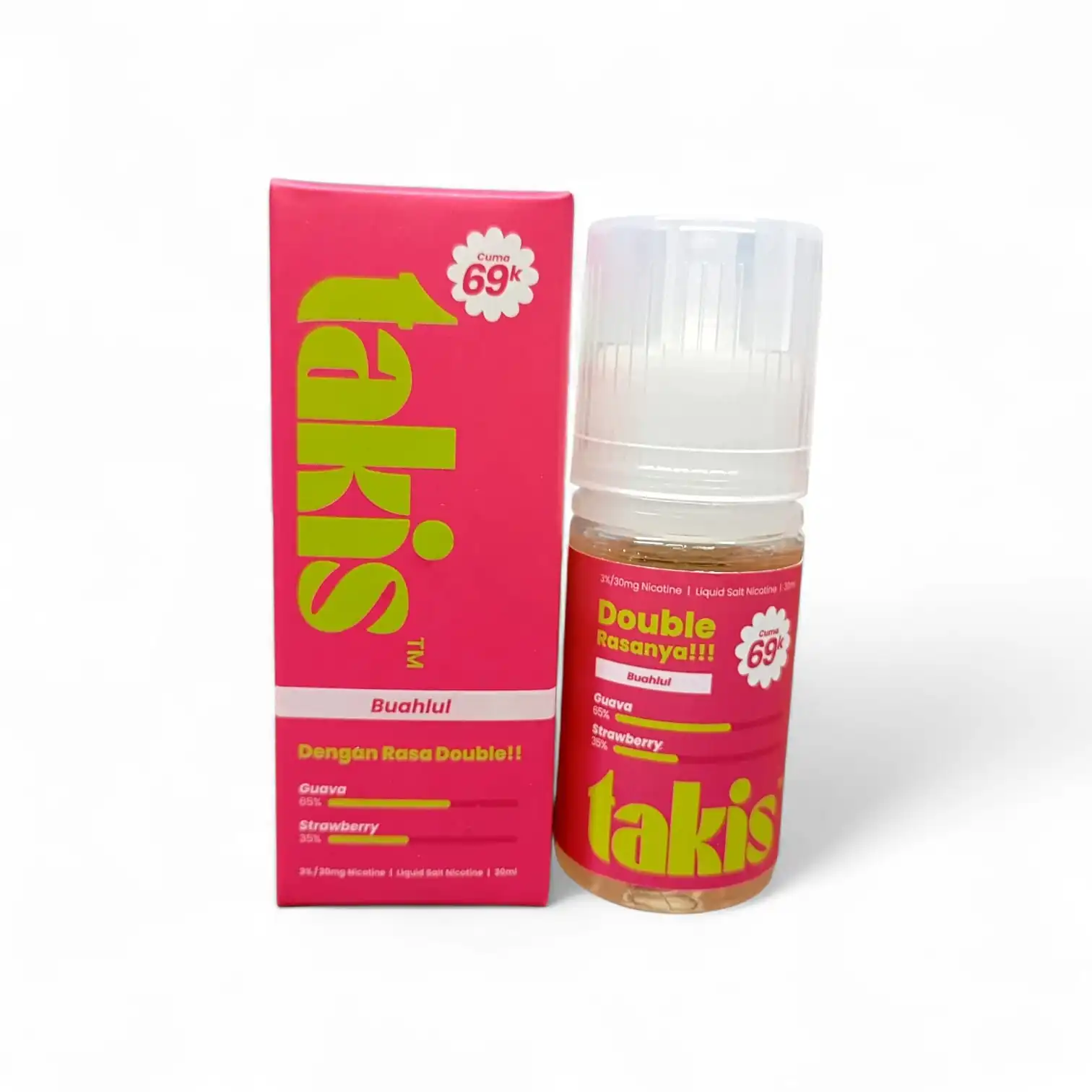Takis Guava Strawberry Buahlul Salt Nic 30ml - Harga & Spesifikasi